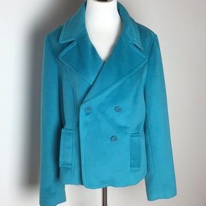 Liz Claiborne | Fleece Teal Jacket Large Polyester Lined